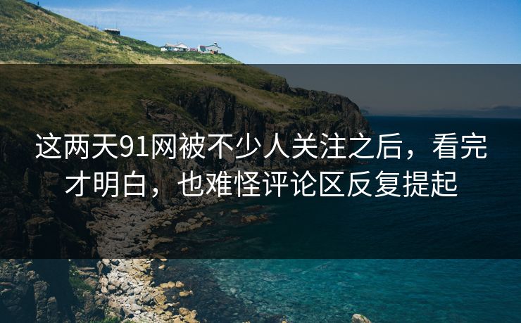 这两天91网被不少人关注之后，看完才明白，也难怪评论区反复提起