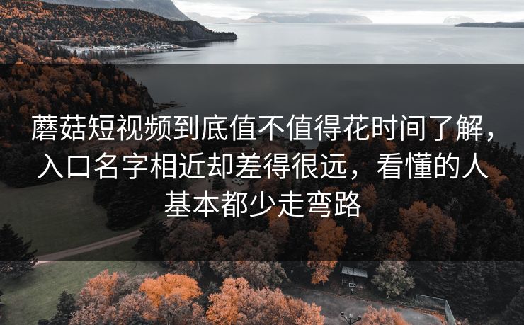 蘑菇短视频到底值不值得花时间了解，入口名字相近却差得很远，看懂的人基本都少走弯路